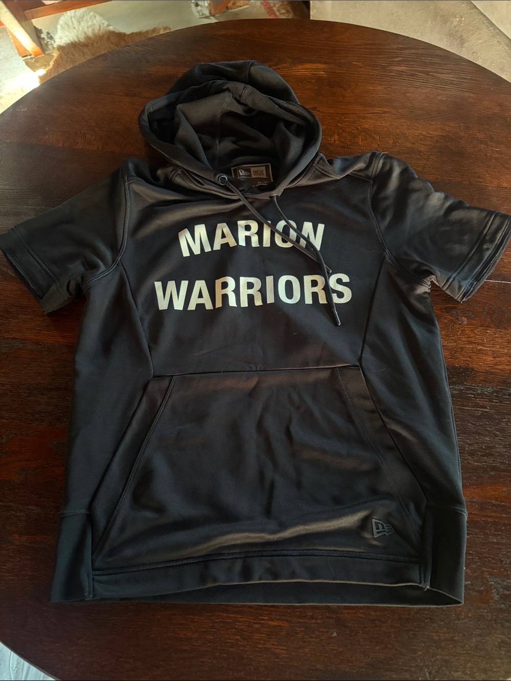New Era Black Marion Warriors Short Sleeve Pullover Hoodie